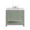 James Martin Vanities Breckenridge 36in Single Vanity, Smokey Celadon w/ 3 CM Eternal Jasmine Pearl Top 330-V36-SC-3EJP - alternate 1